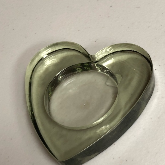 Accents Vintage Heart Shaped Glass Candle Holder Made In India Poshmark
